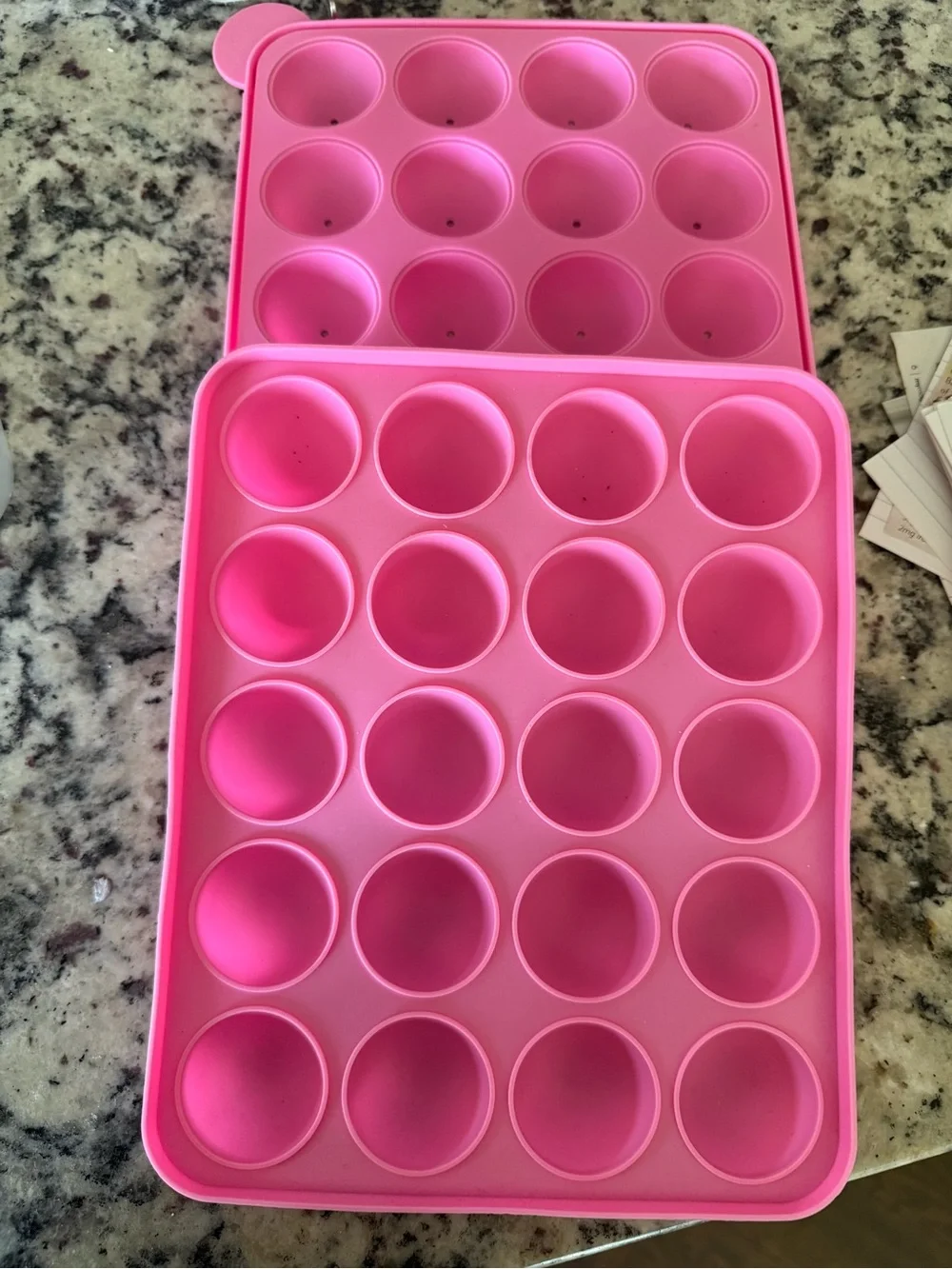 Silicone Pink Cake Pop Mold Tray